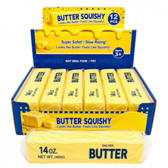 Box com 12 Squishy manteiga Butter